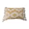 Hello Honey® Mustard Ikat Pattern Cotton Slub Lumbar Pillow with Tassels